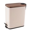 Σετ Κάδος Απορριμμάτων 5L Μεταλλικός Μπεζ και Πιγκάλ MRShome