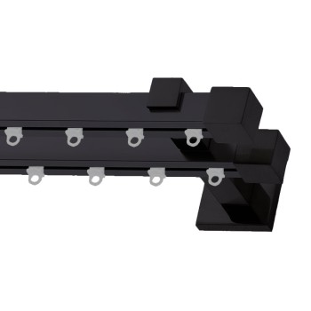 Σιδηρόδρομος Valencia 20x20mm Μαύρος Διπλός 160cm MRShome