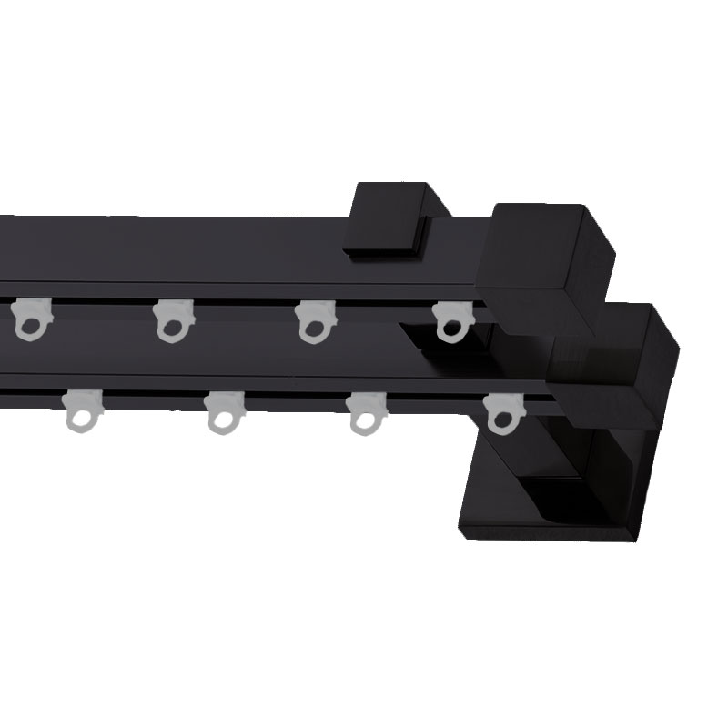 Σιδηρόδρομος Valencia 20x20mm Μαύρος Διπλός 160cm MRShome