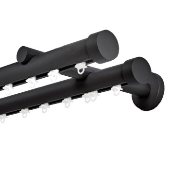 Σιδηρόδρομος Toledo Φ25mm Μαύρος Διπλός 160cm MRShome