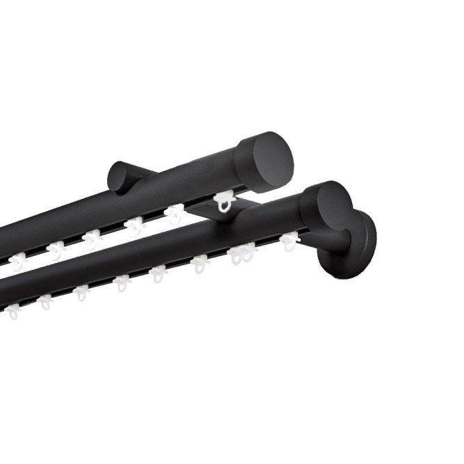 Σιδηρόδρομος Toledo Φ25mm Μαύρος Διπλός 200cm MRShome