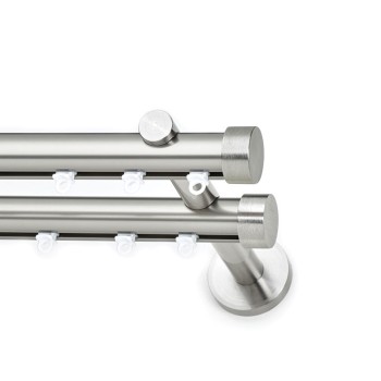 Σιδηρόδρομος Toledo Φ25mm Νίκελ Σατινέ Διπλός 160cm MRShome