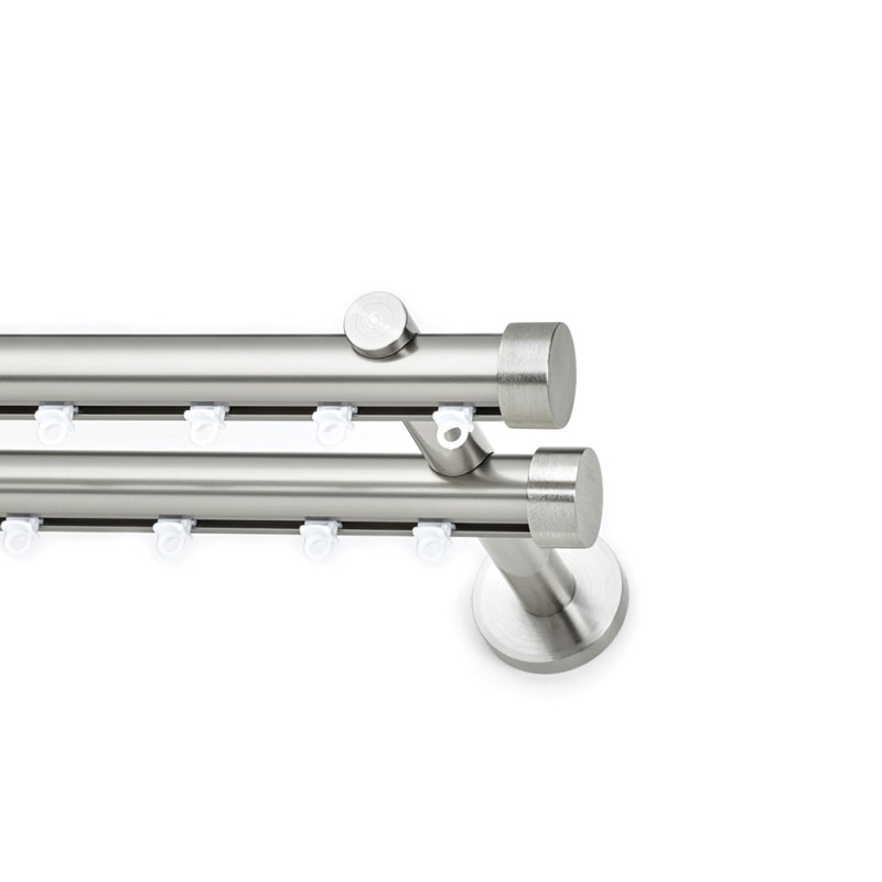 Σιδηρόδρομος Toledo Φ25mm Νίκελ Σατινέ Διπλός 240cm MRShome