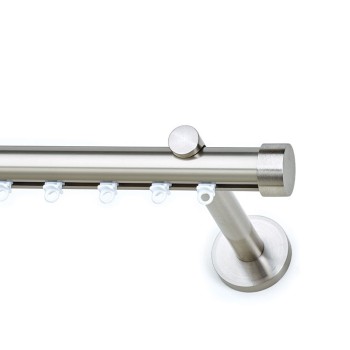 Σιδηρόδρομος Toledo Φ25mm Νίκελ Σατινέ Μονός 160cm MRShome