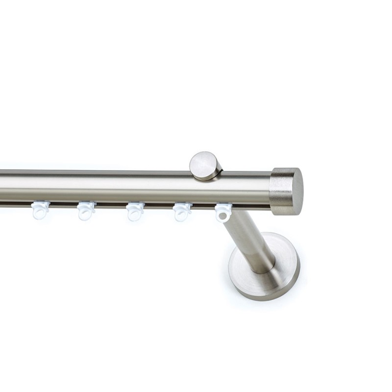 Σιδηρόδρομος Toledo Φ25mm Νίκελ Σατινέ Μονός 240cm MRShome