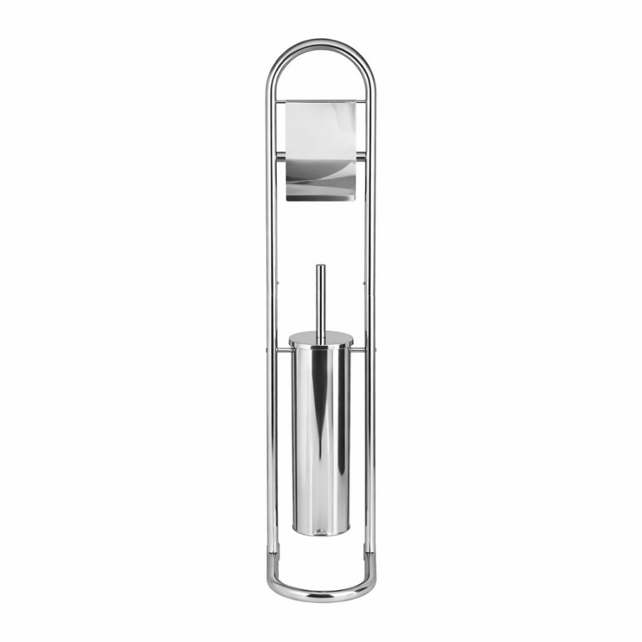 Σταντ Χαρτιού Υγείας και Πιγκάλ Μεταλλικό Chrome 17.5x29.5x79.5cm AWD02070037