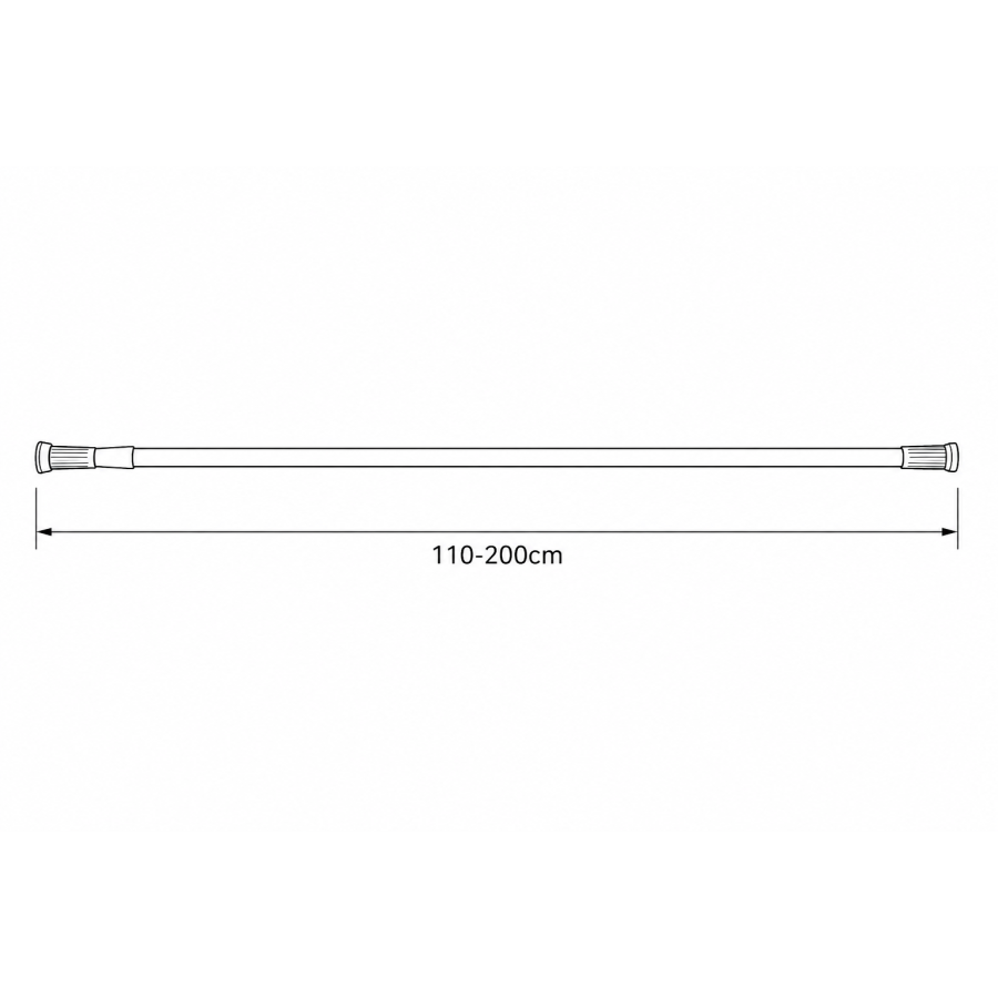 110-200 Ø22mm chrome βραχίονας μπάνιου πτυσσόμενος MRShome