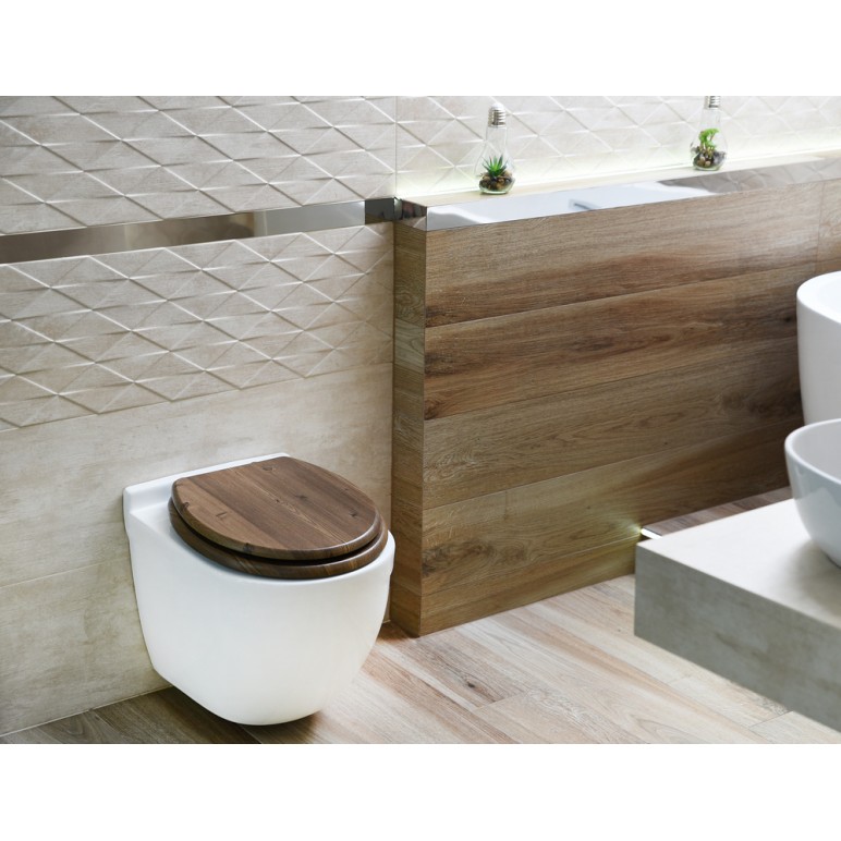 Καπάκι Λεκάνης ORZECH από MDF Walnut 37.3x45.5x4cm AWD02181065