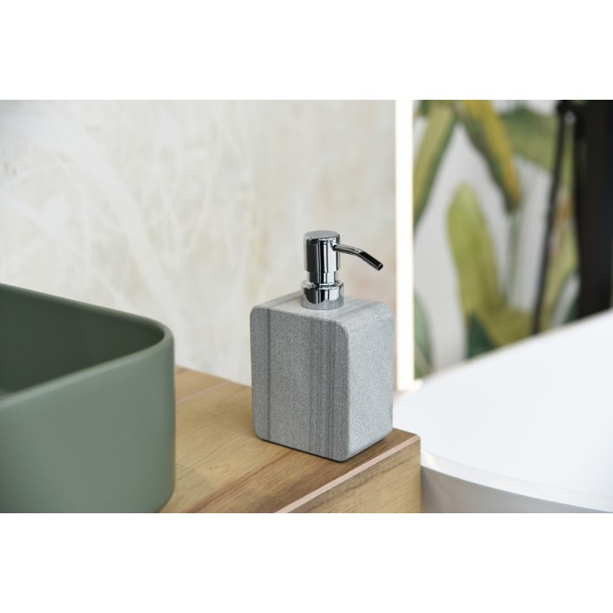 Q BATH Δοχείο Κρεμοσάπουνου από Μάρμαρο 150ml 9x6x16cm AWD02341534