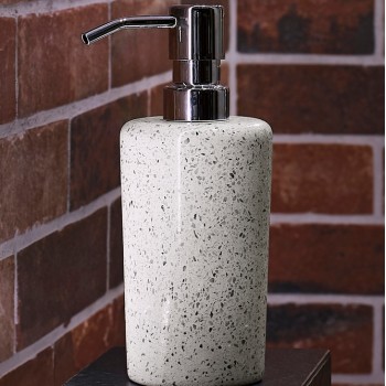 Q BATH Δοχείο Κρεμοσάπουνου από Μάρμαρο 200ml Φ7.3x17.5cm AWD02341549
