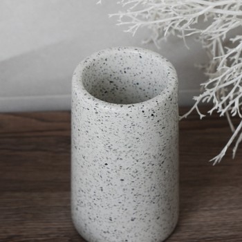 Q BATH Ποτήρι Οδοντόβουρτσας από Μάρμαρο Φ7.5x12.3cm 250ml AWD02341550