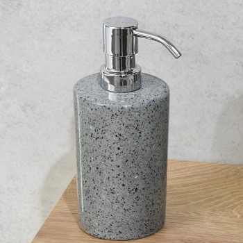 Q BATH Δοχείο Κρεμοσάπουνου από Μάρμαρο 200ml Φ7.3x17.5cm AWD02341554
