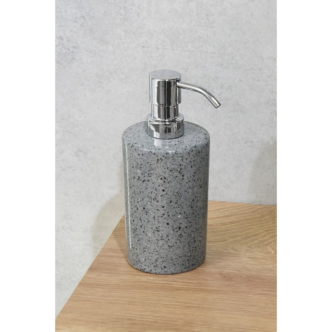 Q BATH Δοχείο Κρεμοσάπουνου από Μάρμαρο 200ml Φ7.3x17.5cm AWD02341554