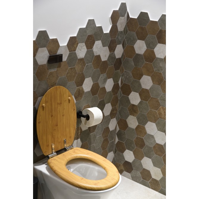 Καπάκι Λεκάνης BAMBOO από MDF Φυσικό 37.3x45.5x5.7cm AWD02181598