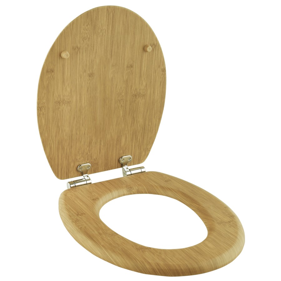 Καπάκι Λεκάνης BAMBOO από MDF Φυσικό 37.3x45.5x5.7cm AWD02181598