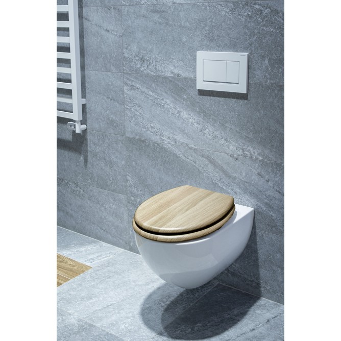 Καπάκι Λεκάνης NATUR από MDF Φυσικό 37x45.7x5.8cm AWD02181702