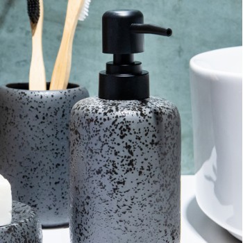Δοχείο Κρεμοσάπουνου HADES Stoneware Ανθρακί 350ml AWD02191802