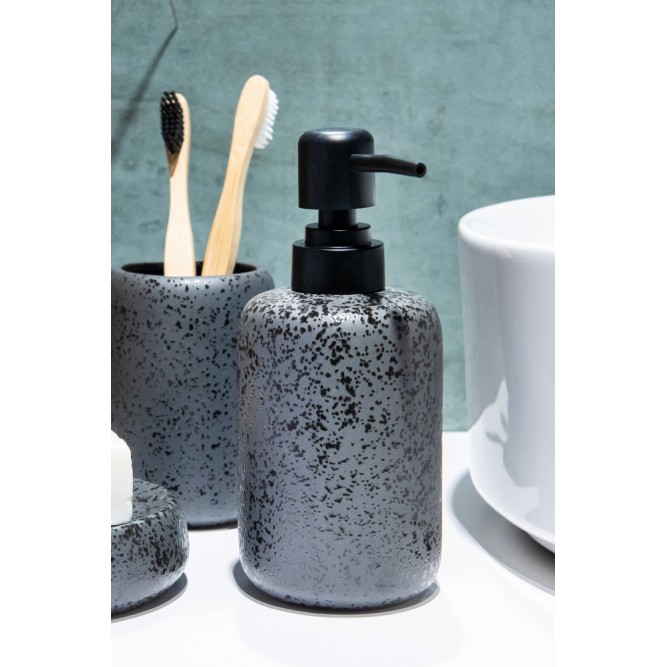 Δοχείο Κρεμοσάπουνου HADES Stoneware Ανθρακί 350ml AWD02191802