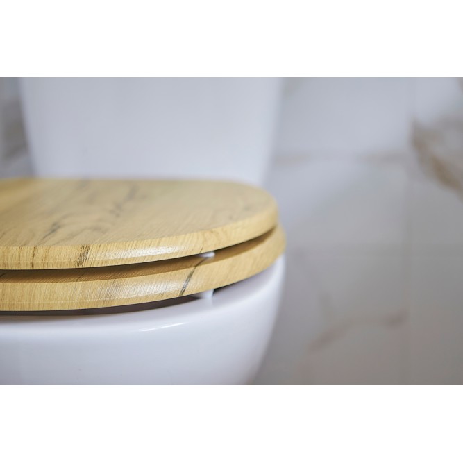 Καπάκι Λεκάνης AMARGURA από MDF Φυσικό 37.6x45.5x5.5cm AWD02181977