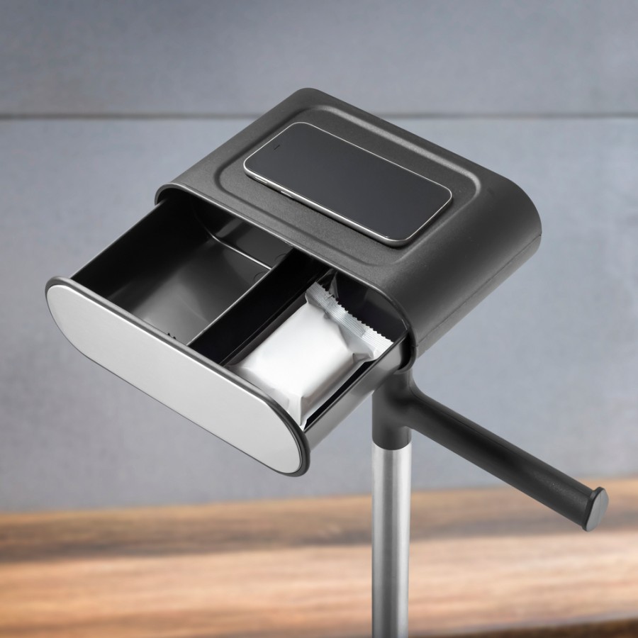 Σταντ Χαρτιού Υγείας και Πιγκάλ Stainless Steel 31x15.3x74.3cm AWD02071980