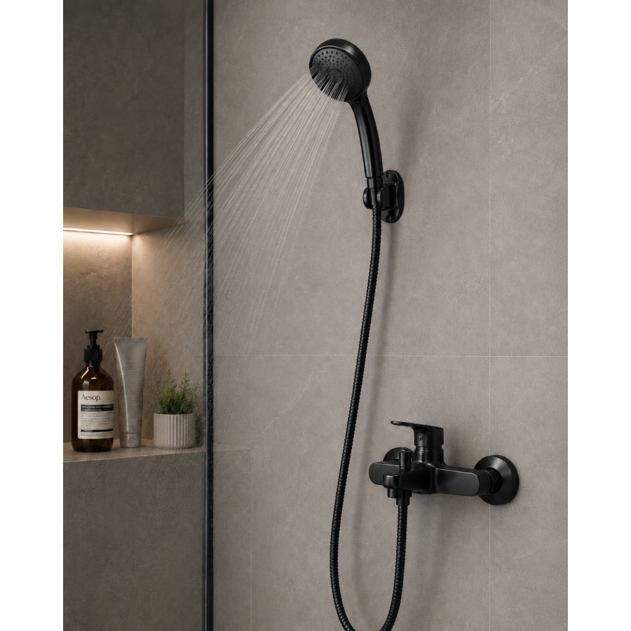 Σετ Κεφαλής Ντους Black DC-021002 MRShome