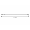 70-120 Ø22mm white βραχίονας μπάνιου πτυσσόμενος MRShome