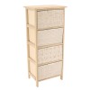 Συρταριέρα MDF με 4 Συρτάρια 37.5x27.5x86cm Μπεζ με Σχέδια MRShome