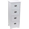 Συρταριέρα MDF με 4 Συρτάρια Λευκή 35x30x90cm MRShome