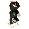 Έπιπλο MDF με 3 Επίπεδα Φυσικό/Μαύρο 30x19x81cm MRShome