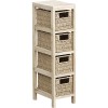 Συρταριέρα MDF με 4 Συρτάρια 17x24x65cm Μπεζ MRShome
