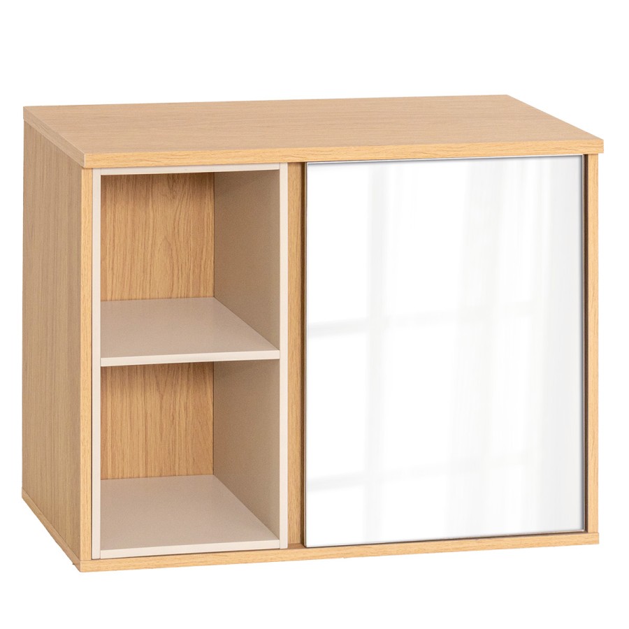 Έπιπλο Μπάνιου με Καθρέπτη 60x20x45cm Μπεζ/Λευκό MRShome