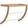 Κρεμάστρα Τοίχου με Ράφι Bamboo 45x20x34cm Μπεζ/Λευκή MRShome