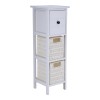 Συρταριέρα MDF με 3 Συρτάρια 25x25x77cm Λευκή MRShome