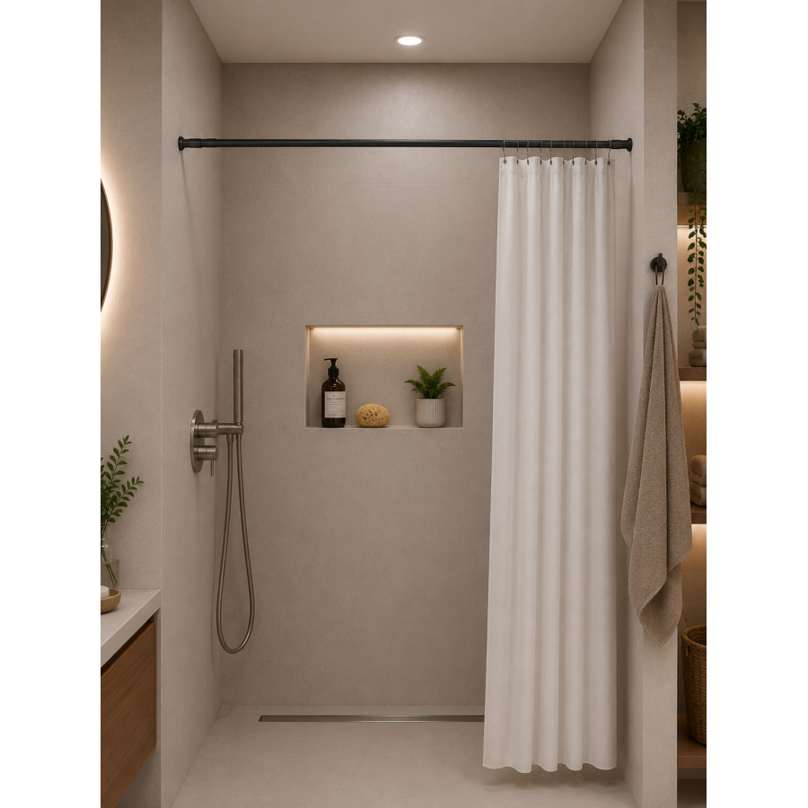 140-260 Ø22mm black βραχίονας μπάνιου πτυσσόμενος MRShome
