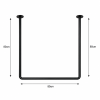 170x80cm Ø22mm black βραχίονας μπάνιου γωνιακός MRShome