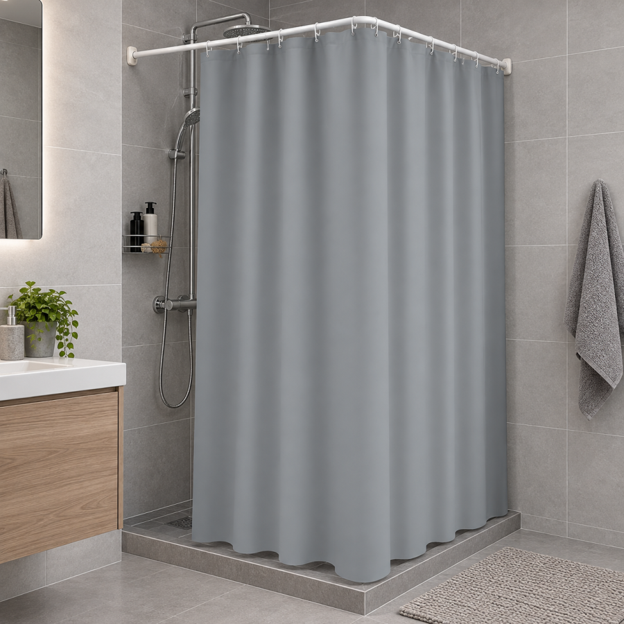 Κουρτίνα Μπάνιου 180x180cm PEVA Γκρι MRShome