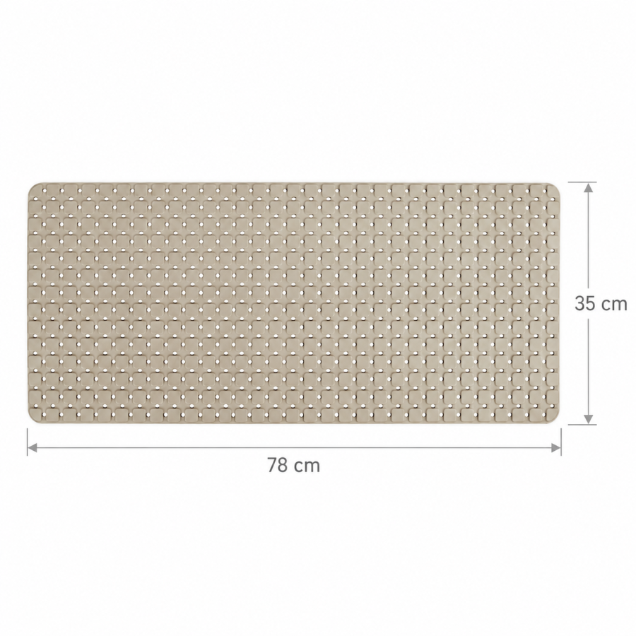 Αντιολισθητικό Πατάκι Μπάνιου TPR 35x78cm Μπεζ MRShome