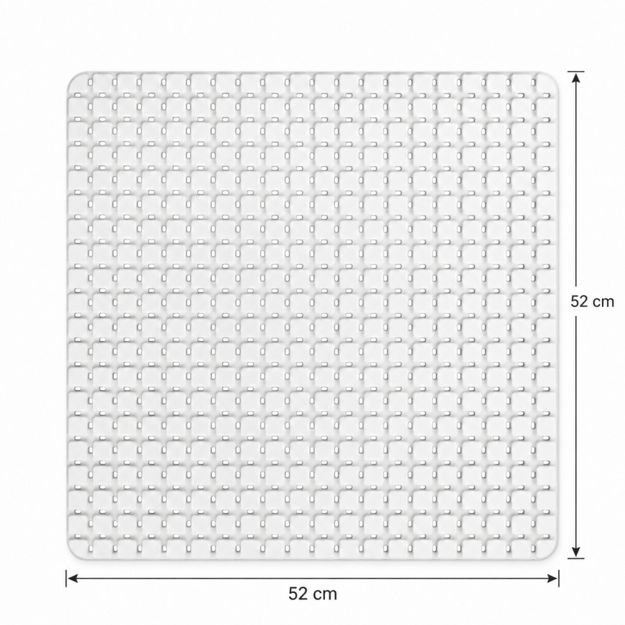 Αντιολισθητικό Πατάκι Μπάνιου TPR 52x52cm Λευκό MRShome