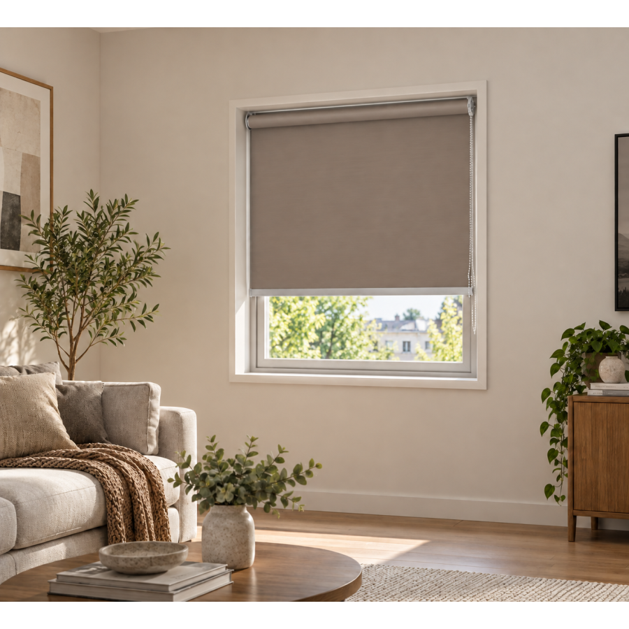 Ρόλερ Μερικής Σκίασης 150x180cm Καφέ MRShome
