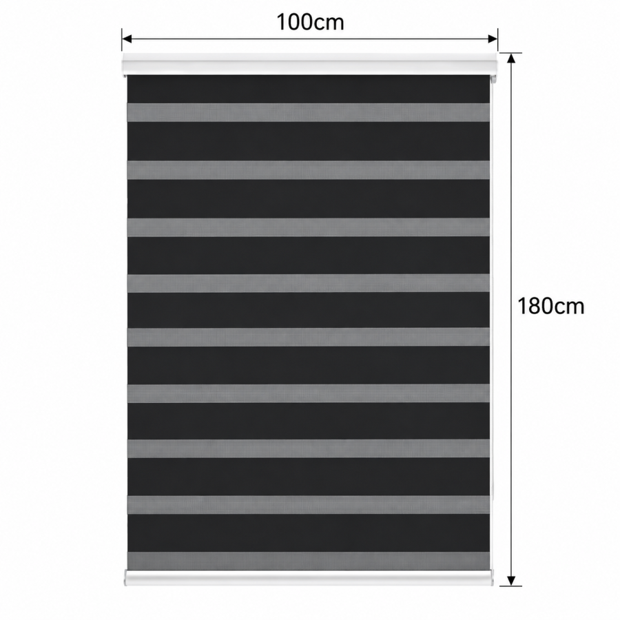 Double Ρόλερ Ρυθμιζόμενης Σκίασης 100x180cm Μαύρο MRShome