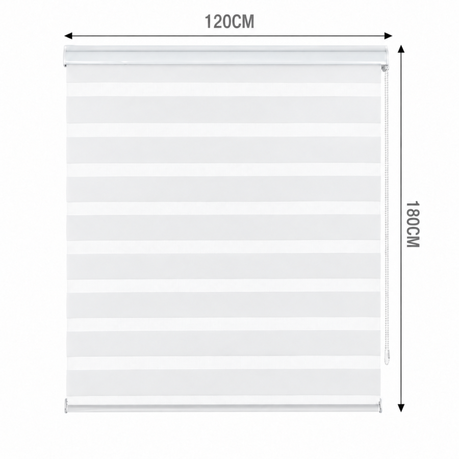 Double Ρόλερ Ρυθμιζόμενης Σκίασης 120x180cm Λευκό MRShome
