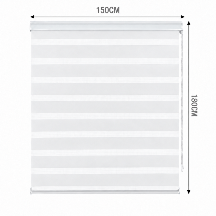 Double Ρόλερ Ρυθμιζόμενης Σκίασης 150x180cm Λευκό MRShome