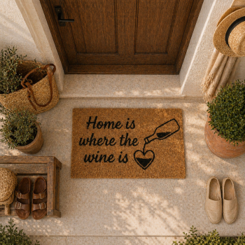 Πατάκι Εισόδου 40x60cm ''Home is where the wine is'' MRShome