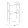Ραφιέρα Μπάνιου με 3 Ράφια από Bamboo & MDF Natural/White MRShome