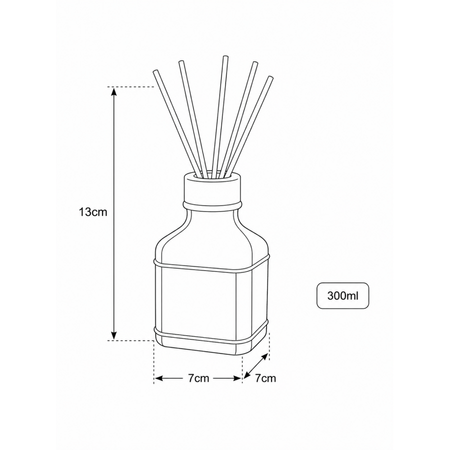 Σετ Dispenser & Αρωματικό Χώρου με Sticks Γυάλινο/Μπαμπού με βάση MRShome