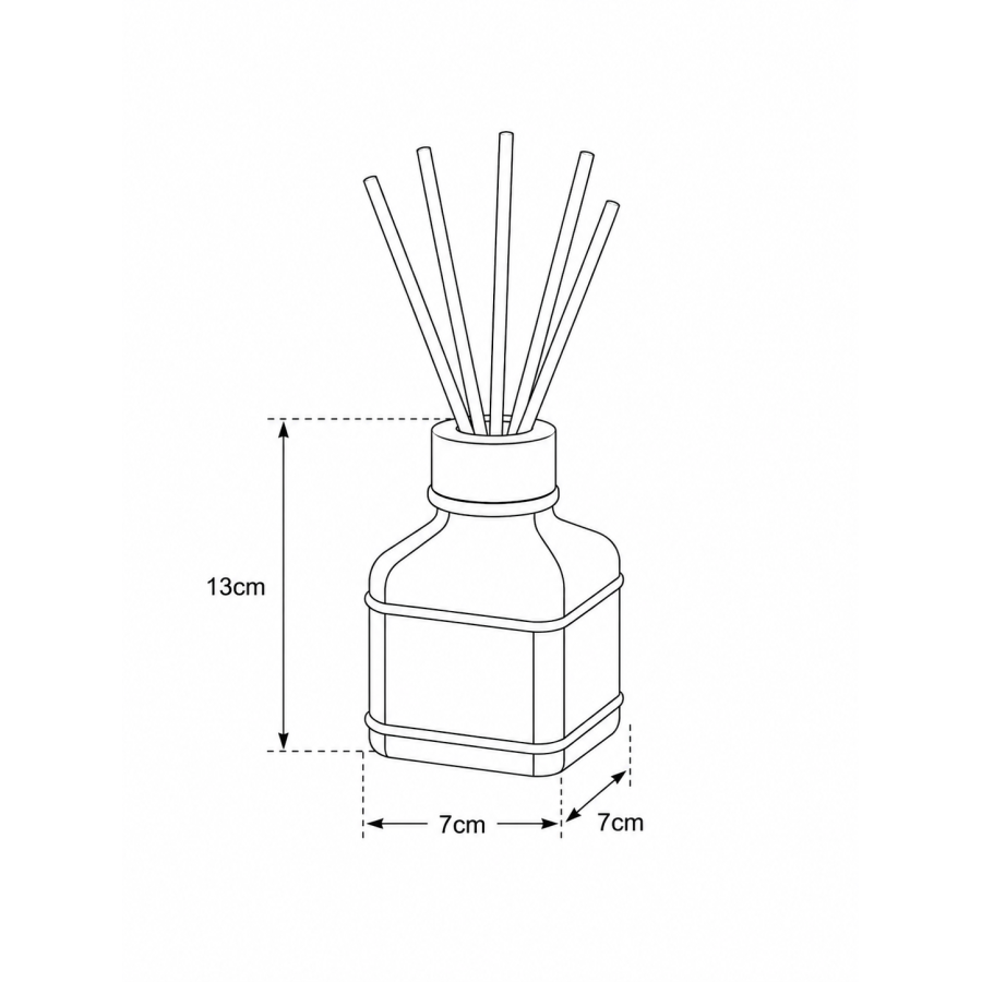 Σετ Δύο Dispenser & Αρωματικό Χώρου με Sticks Γυάλινο/Μπαμπού με δίσκο Grey MRShome