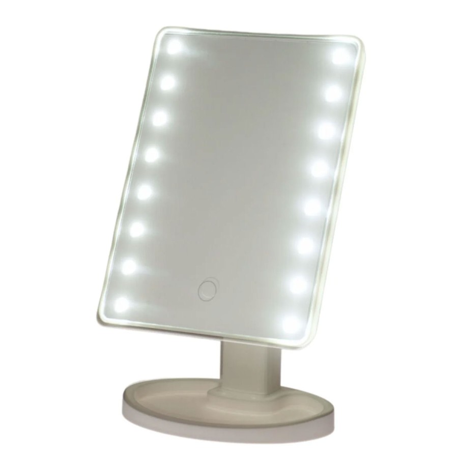 Καθρέπτης Μακιγιάζ PP με LED Φωτισμό 16.3x11.5x26.5cm White MRShome