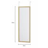 Κρεμαστός Καθρέπτης για Πόρτα από MDF 34x94cm Natural MRShome