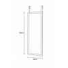 Κρεμαστός Καθρέπτης για Πόρτα από MDF 34x94cm Black MRShome