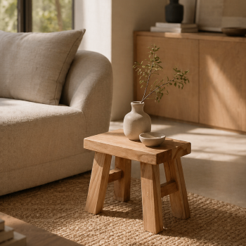 Διακοσμητικό Σκαμνάκι από Teakwood 21x12x16cm MRShome